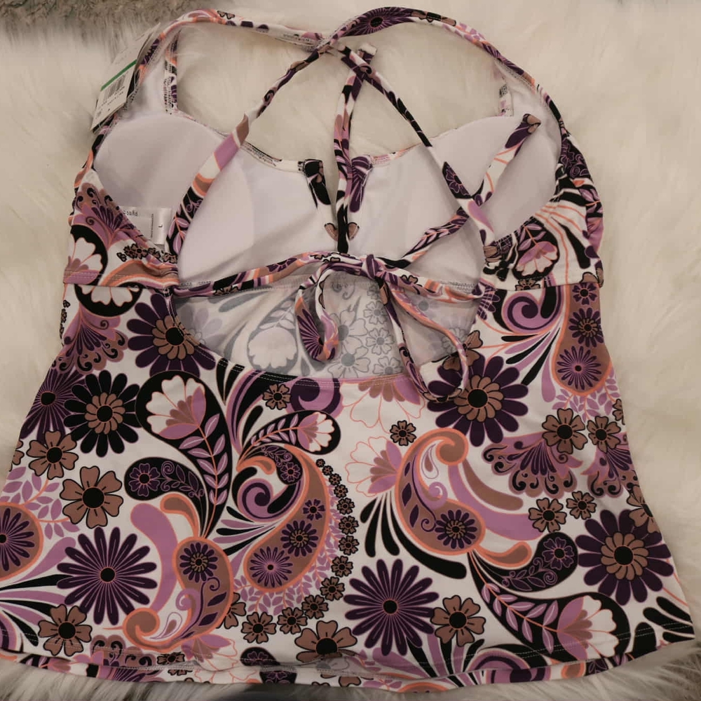 Floral Patterned Tankini Top - Picture 6 of 9